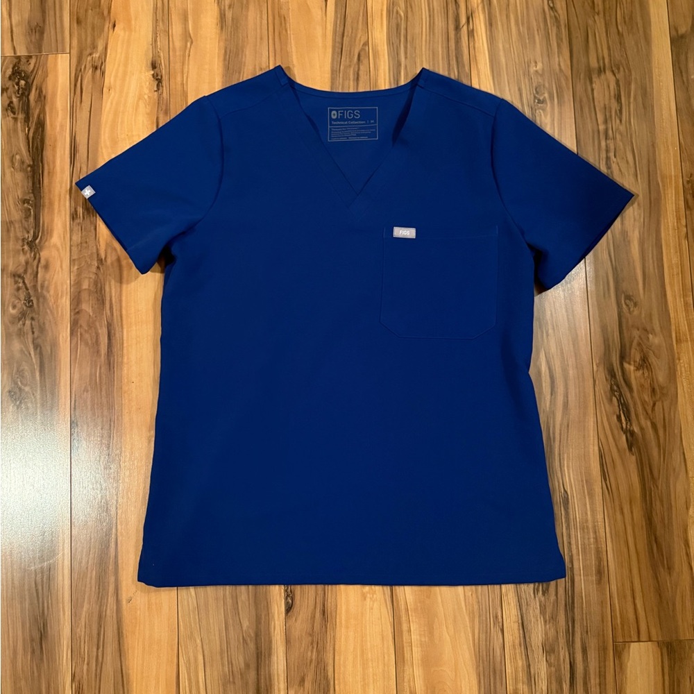 🏥🩺 🚢 FIGS Catarina One-Pocket Scrub Top Deep Sea Size Medium